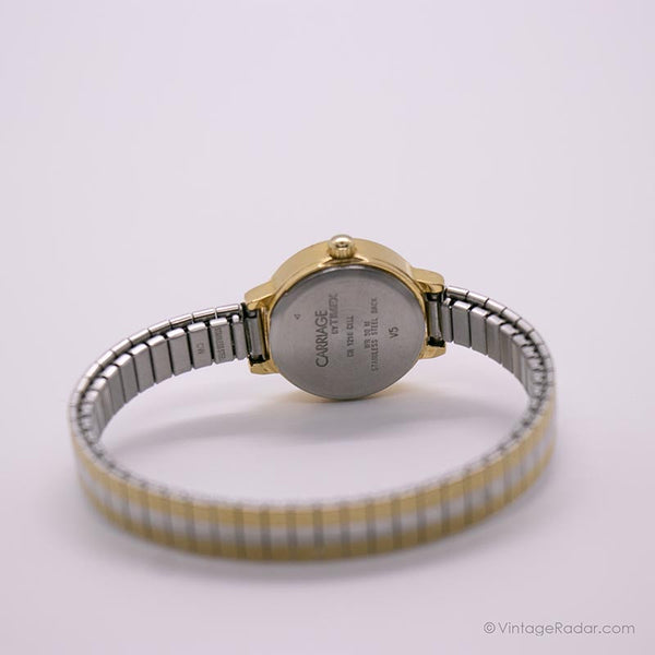 Tiny Two-Tone Carriage Quartz Watch for Her | Vintage Watch For Women ...