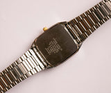 Quadratisches Dial Citizen Quarz -Vintage Uhr | Silbertoner Japan Quarz Uhr