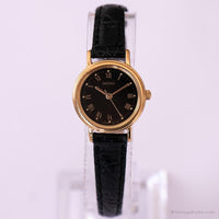 Antiguo Seiko V401-1409 R1 reloj | Dial negro reloj para damas