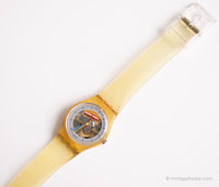1986 Swatch Lady Little Jelly LK103 Watch | 80s هيكل عظمي نادر Swatch Lady