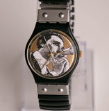 1991 Swatch GB148 Baiser D'Antan montre avec sangle réglable