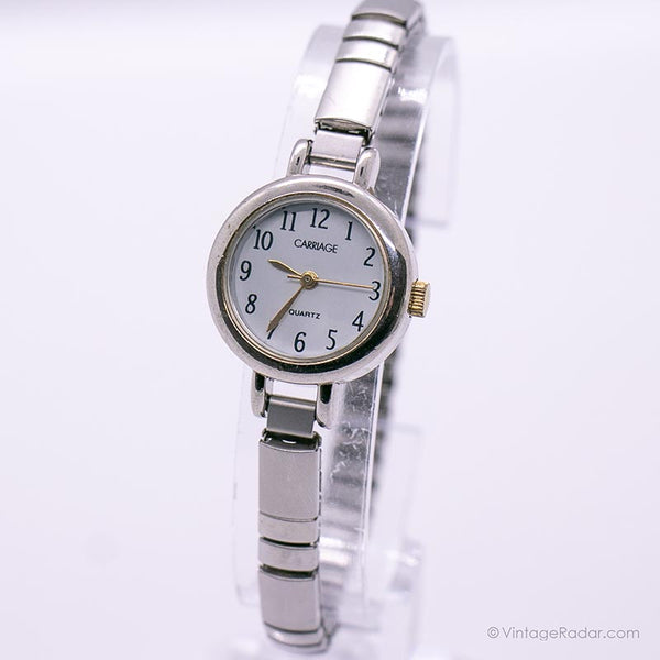 Piccolo orologio in quarzo per carrello da donna tono d'argento | Timex Collezione d'oro