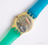 1986 Swatch Lady LK101 Corail noir montre | Swiss des années 80 rares Swatch Lady