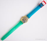 1986 Swatch Lady LK101 Coral negro reloj | Raros 80 suizos Swatch Lady