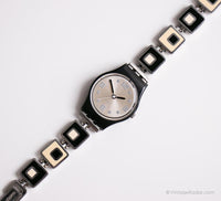 2003 Swatch Tablero de ajedrez lb160g reloj | Blanco negro Swatch Lady Antiguo