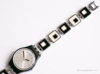 2003 Swatch Tablero de ajedrez lb160g reloj | Blanco negro Swatch Lady Antiguo