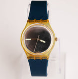1987 Swatch GK104 Snow White Watch | 80s خمر Swatch ساعة جنت