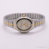 Tiny Elegant Two-Tone Carriage Vintage Watch | Timex Watches for Women