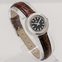 Vintage et Suisse ETA montre | Mesdames mécaniques de tons argentés montre