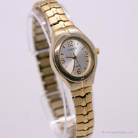 Tiny Gold-Tone Carriage By Timex Watch | Vintage Watch For Ladies