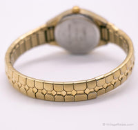 Minuscule chariot en or d'or par Timex montre | Ancien montre Pour dames