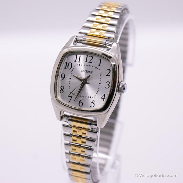 Art-Deco-Quadratkutsche durch Timex Jahrgang Uhr | Elegante Damen Uhr