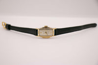 Ancien Orient Luna 14k rempli d'or montre | Style de réservoir militaire montre