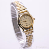 Transporte de tonos de oro vintage por Timex reloj para damas | Wallwatch clásico