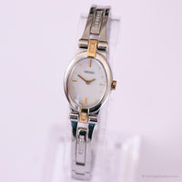 Vintage Seiko 1N00-0KG0 R2 Watch | Mother of Pearl Dial Watch for Her