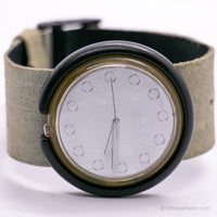 1990 Swatch PWBK129 Silversilk montre | Vintage rare Swatch Populaire