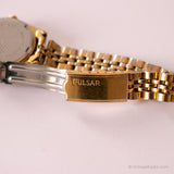 Tone d'or vintage Pulsar par Seiko Date montre | Dames Robe montre