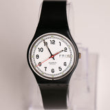 1993 Swatch Par GB729 reloj | Fecha de día minimalista vintage Swatch reloj