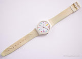 1987 Swatch Gw109 tutti frutti reloj | Vintage rara de los 80 Swatch Caballero