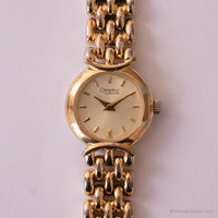 Vintage Gold-Ton Caravelle Uhr für sie | Bulova Japan Quarz Uhr