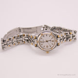Vintage dos tonos Seiko 7N82-0599 R1 reloj para ella | Cuarzo de Japón reloj