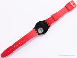 1989 Swatch GB410 TAXI STOP Watch | Vintage 80s Date Swatch Gent