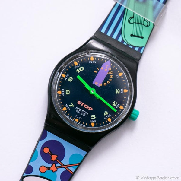 1991 Swatch SSB100 Jess Rush Uhr | Vintage 90s Start Stopp Swatch Uhr