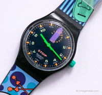 1991 Swatch SSB100 Jess Rush Uhr | Vintage 90s Start Stopp Swatch Uhr
