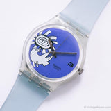 Swatch GK206 Vive La Paix von Corneille Uhr | 1995 Blau Swatch Mann