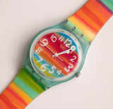 2003 Swatch GS124 Färben Sie den Himmel Uhr | Regenbogen Swatch Originale Gent