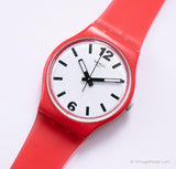 Vintage Swatch GR162 RED PASS Watch | Classic Red Swatch Gent Originals