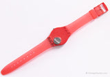 Antiguo Swatch GR162 Pase rojo reloj | Rojo clásico Swatch Caballeros originales