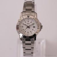 Vintage TFX by Bulova Watch for Her | White Dial Stainless Steel Watch