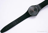 1986 Swatch GB109 Soto Watch | Raro vintage anni '80 nero Swatch Guarda Gent