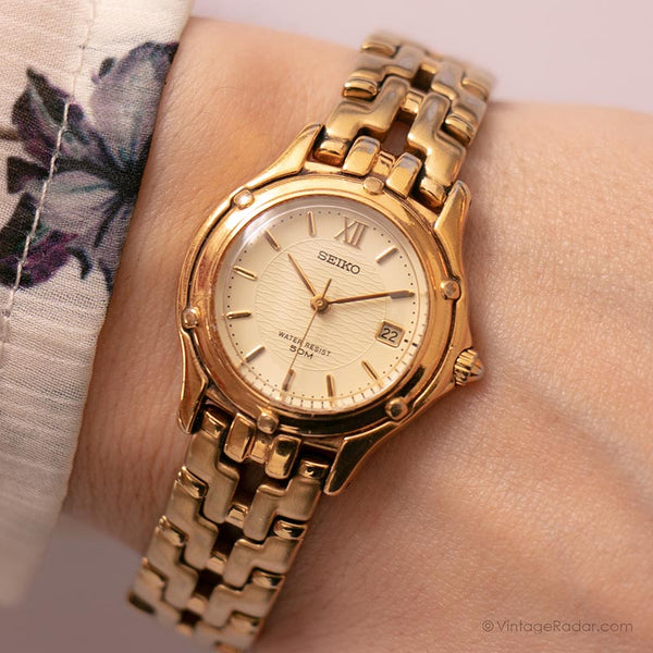 Jahrgang Seiko 7N82-0599 R1 Uhr | Damen Luxuskleid Uhr