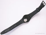 1986 Swatch GB109 SOTO Watch | RARE Vintage 80s Black Swatch Watch Gent