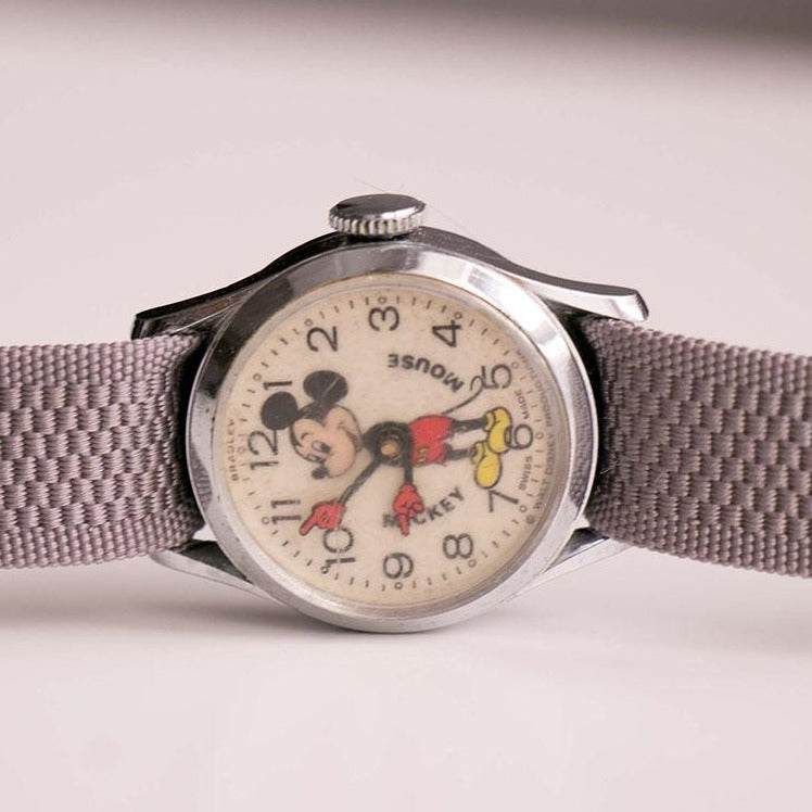 Vintage Bradley Swiss Made Mickey Mouse Watch 23 Mechanical