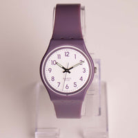 Lila und weiße GV122 Swatch Uhr Vintage | Schweizer Quarz Uhr