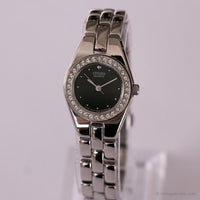 Vintage ▾ Citizen 5930-S99001 orologio | Abito da quadrante nero orologio per le donne