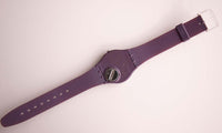 Púrpura y blanco GV122 Swatch reloj Vintage | Cuarzo suizo reloj