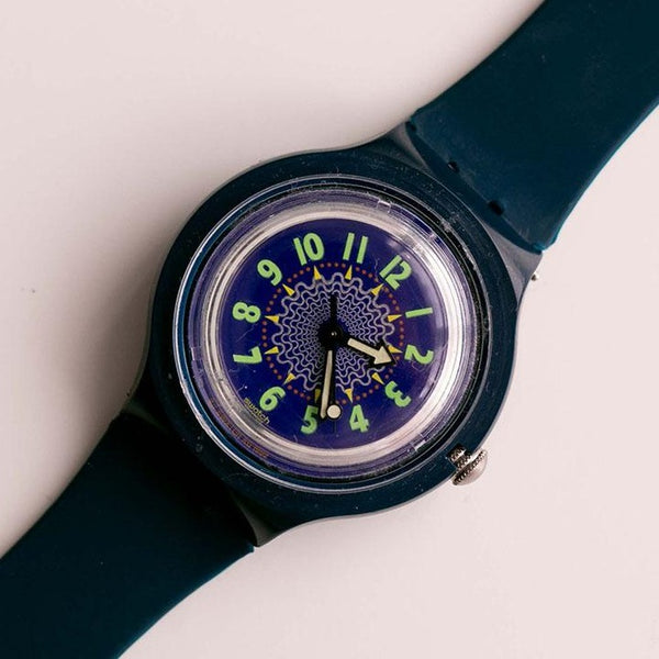 1993 Vintage SDN104 Rowing Scuba Swatch | Navy Blue Swatch Watch