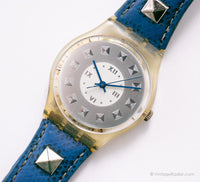 1994 Swatch GK178 Ciel montre | Cadran en argent vintage des années 1990 Swatch Gant