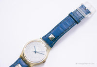 1994 Swatch GK178 Ciel reloj | Dial vintage de tono plateado de los años 1990 Swatch Caballero