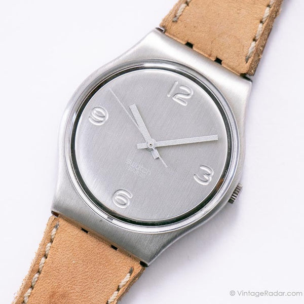 1990 Swatch GX114 Orologio laterale di campagna | Tono argento Swatch Standard