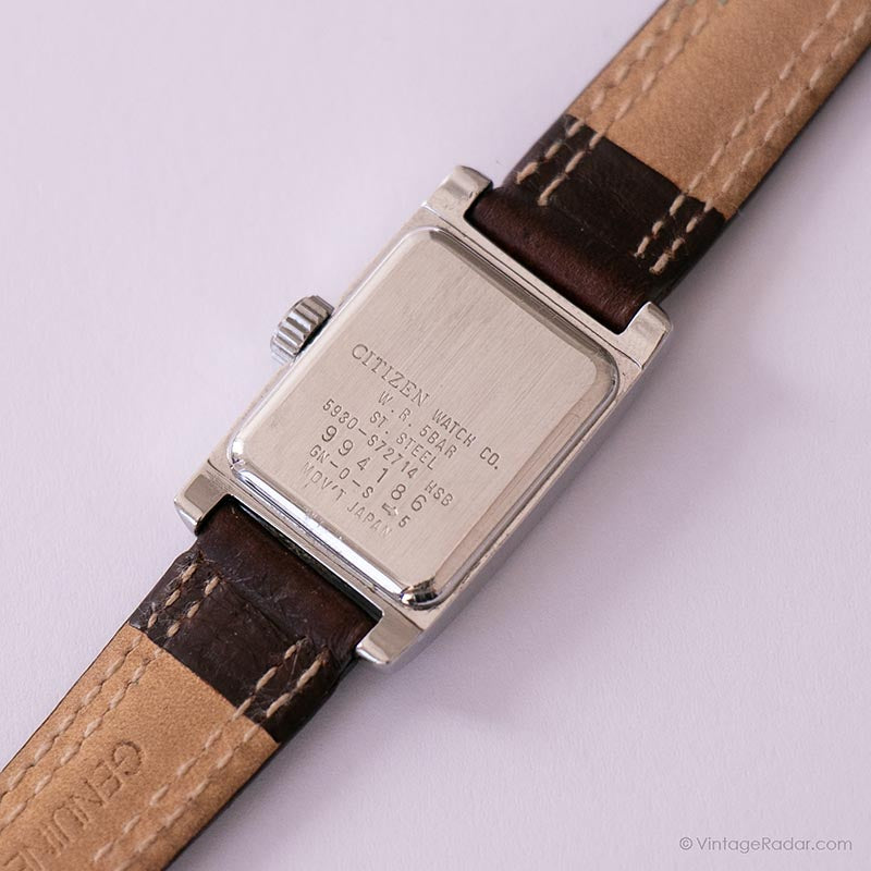 Rectangular Citizen Watch Vintage Citizen 5930-S72714 Watch | Silver-tone Rectangular Watch ...