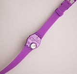 Swatch Dulce púrpura lv115 reloj | Violeta Swatch Lady Correa doble