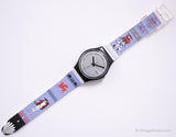 1990 Swatch GB717 der Einbrecher Uhr | Tagesdatum Swatch Uhr Mann