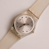 Swatch LK294G CRYSTAL LACE Watch | Vintage White Lady Swatch Watch