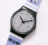 1990 Swatch GB717 The Burglar Watch | Data del giorno Swatch Guarda Gent