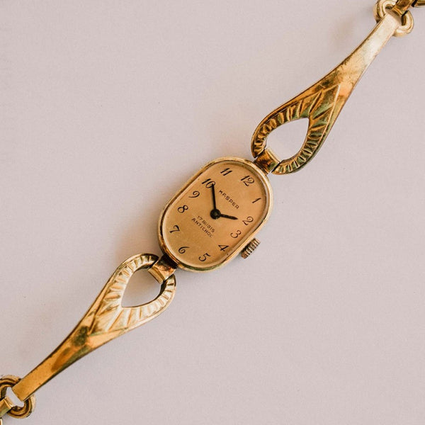 Gold Tone Kasper Mechanical Wristwatch  | Vintage Watch Collection - Vintage Radar